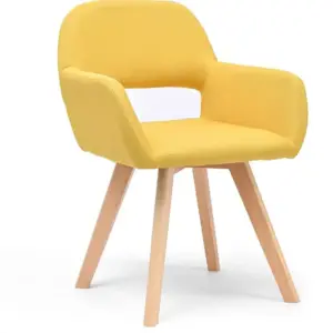 Dining Chairs, nowoczesny lniany taboret do makijażu z bawełny, fotel akcenty z nogami z litego drewna, do restauracji, pubu, ka