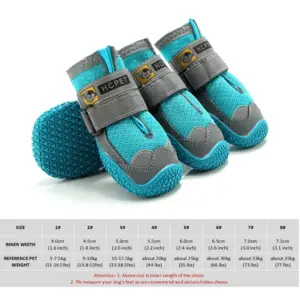 4Pcs/Set Dog Shoes for Large Dogs Breathable Professional Outdoor Dog Shoes Anti-Slip Durable Pet Shoes for Hiking Rubber Sole 6 kf Sd185960a6ec9448daf565f11f2717592c