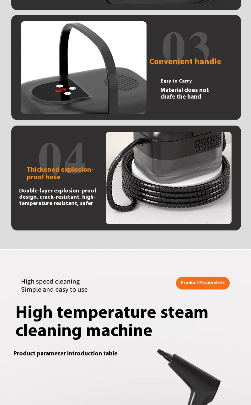 2500W Handhled Steam Cleaner High Pressure and Temperature For Household Air Conditioner Kitchen Hood Car Smart Jet Washer 21 kf Sd2532776d1f14b56ac68b8c5f07ba6dce