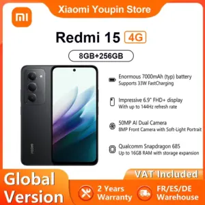 Global Version redmi 15 smartphone 6.9" Powerful Snapdragon® 685 50MP Al dual camera 7000mAh 33W fast charging xiaomi