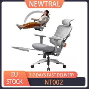 NEWTRAL NT002 Ergonomic Chair, Adaptive Lower Back Support, Adjustable Backrest Armrest Headrest Footrest