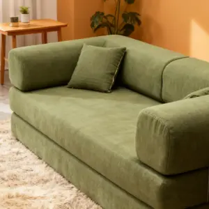 2025 Washable Corduroy Modular Compression Sofa 200cm Sleeper Sofa Bed for Living Room Furniture