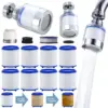 Faucet Filter Elements Water Purifier Filter emove Chlorine Heavy Metal Faucet Adapter PP Cotton Filtration for Kitchen Bathroom