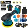 Gisam Cordless Car Polisher 8 Gears Digital Display Electric Polisher Auto Car Polishing Waxing Machine For Makita 18V Battery