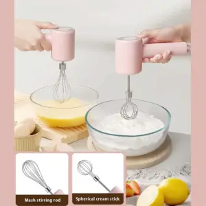 1pc-Handheld Electric Egg Beater & Mixer - USB Rechargeable, Portable, 3-Speed Control, Ideal for Cakes, Cookies, and More.