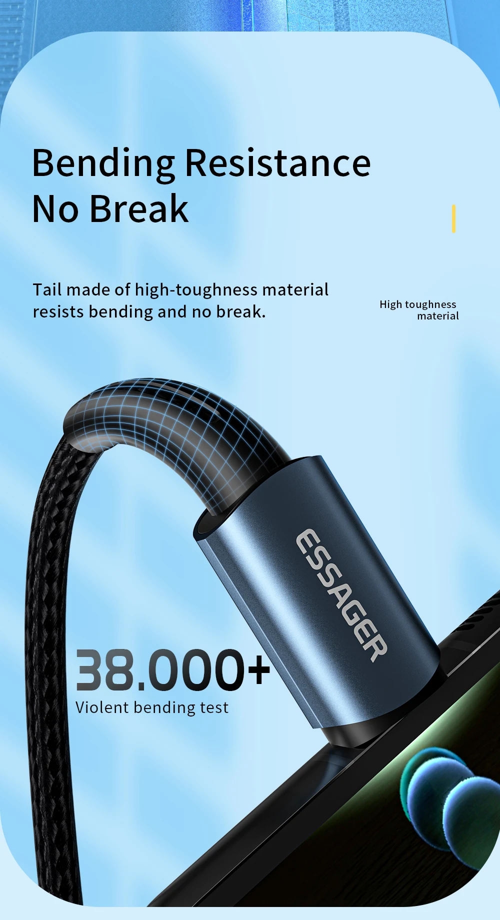 Essager PD100W 60W Type C C to C Cable Fast Charge Mobile Cell Phone Charging Cord Wire For Xiaomi Samsung Huawei Macbook iPad 16 kf Sd50f23fcd1774b7886c44551a03b85615