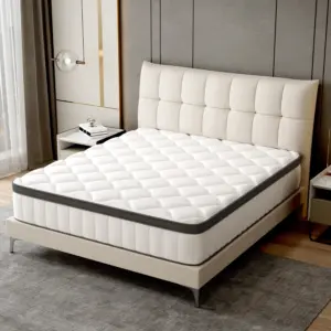 Daccormax Pocket Spring Mattress 22cm, 7-Zone Ergonomic Design, Medium Firm, Breathable Cover, Pressure Relief&Spine Support