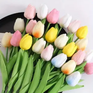10PCS Artificial Tulips Flower Realistic Touch Tulip Flowers Fake Tulips Flowers for Home Table Vase Decor Wedding DIY Bouquet 2 kf Sd6b0c681f9894e42a5af039cde3423feH