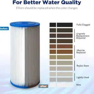 Coronwater 4.5"X 10" Pleated Polyster Water Filter Cartridge For Whole House Sediment Filtration 4Pack 6 kf Sd902249c2c7b426390bddfeef7121549r