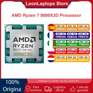 AMD Ryzen 7 9800X3D Processor 8-Core 16 Thread 104MB Game Cache Acceleration Frequency 9800X3D V-Cache Game Processor 5.2GHz CPU