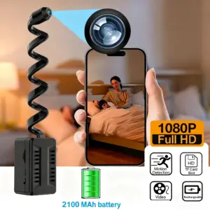 Mini Wifi HD 1080P Surveillance Camera with Adjustable Lens Remote Monitoring Home Security Wireless IP Camera Loop Record Cam