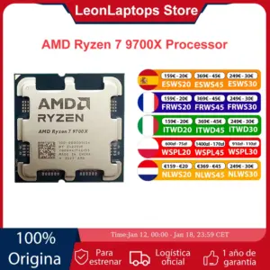 AMD Ryzen 7 9700X Processor 5.5GHz 8-Core 16-Thread 40MB Game Cache 4NM TDP 65W Socket AM5 Gaming CPU Zen 5 amd ryzen7 am5 9700X