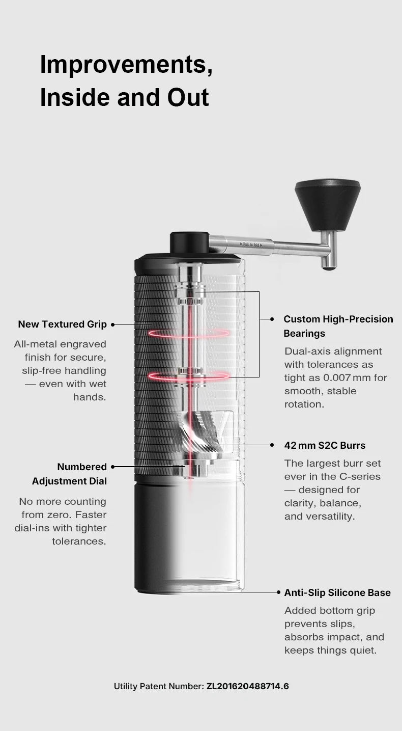 TIMEMORE New C5 PRO/C5 ESP PRO Portable Manual Grinder with Travel Case - Perfect For Home, Camping, Coffee Gift 12 kf Sdd1ae53497304af399374199367c949cC
