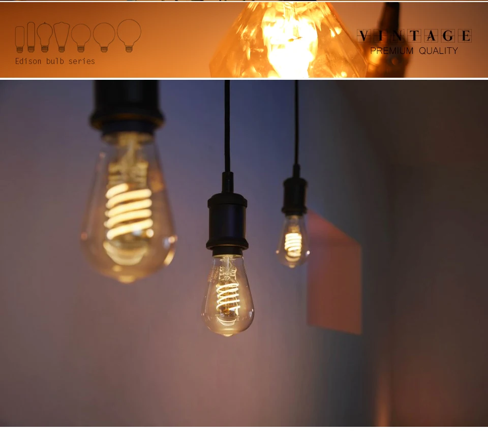 E27 LED Filament Light Bulb 220V 4W A60 ST64 T45 T185 G80 G95 G125 Retro Vintage ampoules LED Edison Lamp Spiral Bulb For Home 8 kf Sddf3185588dd4cbeb60852e761452579F