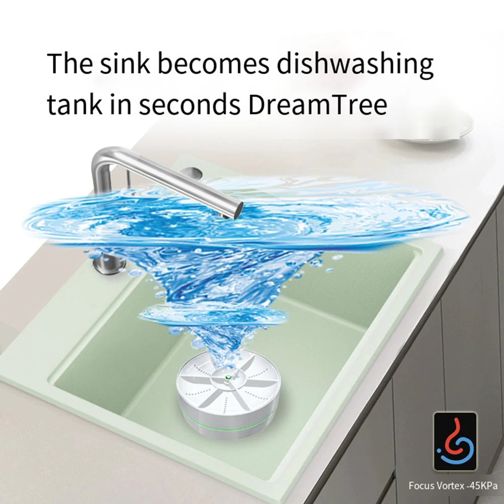 Portable Mini Ultrasonic Dishwasher USB Wireless Fruit Vegetable Dish Washer Electric Kitchen Home Dish Washing Machine Cleaner 13 kf Sddf49e08986f4638a15badc5d6a322eeD