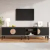 180*35*49cm lowboard TV cabinet, TV stand for the living room, TV cabinet with 2 cabinets, TV board with open shelves