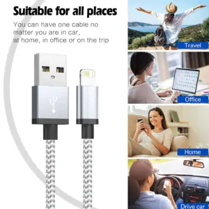 Fast Charging USB Charger Cable For iPhone 14 13 12 11 Xs Max Xr X 8 7 6 Plus iPad Origin Mobile Phone Long Data Cord 1m 2m 3m 4 kf Sde7c801e1a884e08b9a44d405b86ea8ag