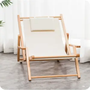 tanning chair,outdoor chaise lounge,pool lounge chair,Bamboo and wood material, fitted with armrest design, 4-posit