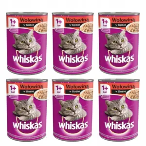 WHISKAS cat wet food BEEF 6x400g