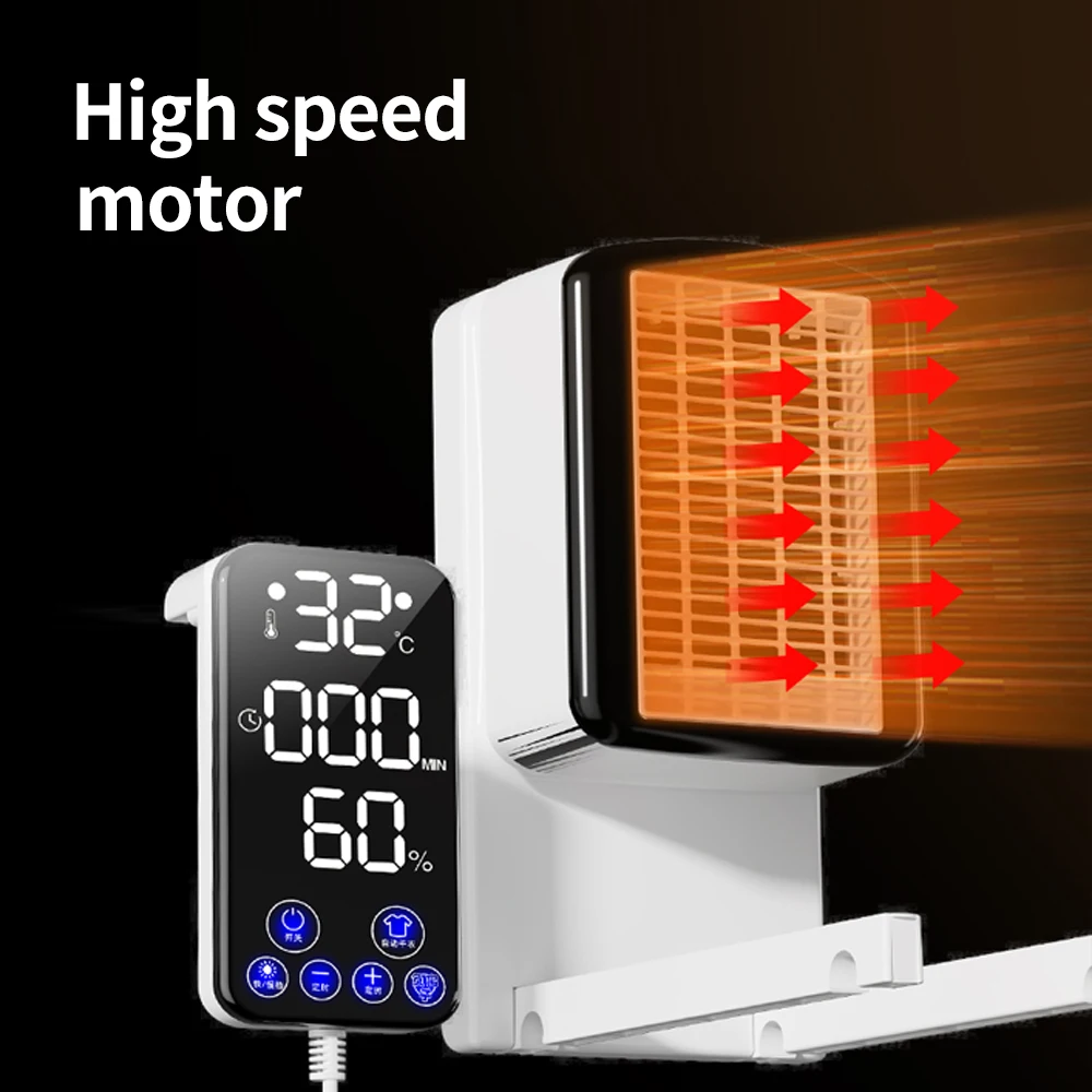 Portable Electric Clothes Dryer, 1600W Heated Clothes Airer,Travel Heated Clothes Dryer with Timer,Electric Clothes Dryer 19 kf Se22f2f7b62c74f51aec65b47aef9e48f2