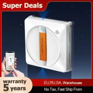Liectroux YW710 Robot Window Cleaner Laser Sensor,Double Water Spray,Strong Vacuum,Home Wall Glass Cleaning Robot,App Control