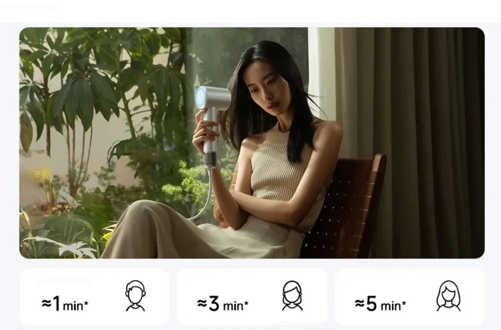 Mijia Electric Hair Dryer H501 High Speed Negative Ions 110,000 Rpm Professional Care Hair 62m/s Wind 1600W Quick Drying 9 kf Se2d75a69b76042fa921aad15cc533c5cR