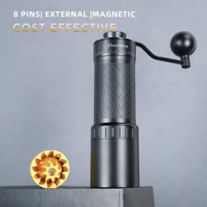 New 420 CNC Burr Portable Professional 8 Pins 120 Grinding Big Size 40mm Conical Burr Manual Coffee Grinder