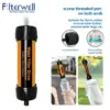 Filterwell Mini Camper Water Filter Straws Emergency Survival Kit Hiking Water Filtration System for Camping and Tourism Travel