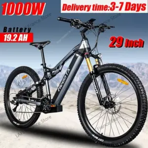 EU 2025 new Heda-TX19 29 inch speed sensor adult electric bicycle 1000W 48V19.2AH full suspension hydraulic brake Ebike