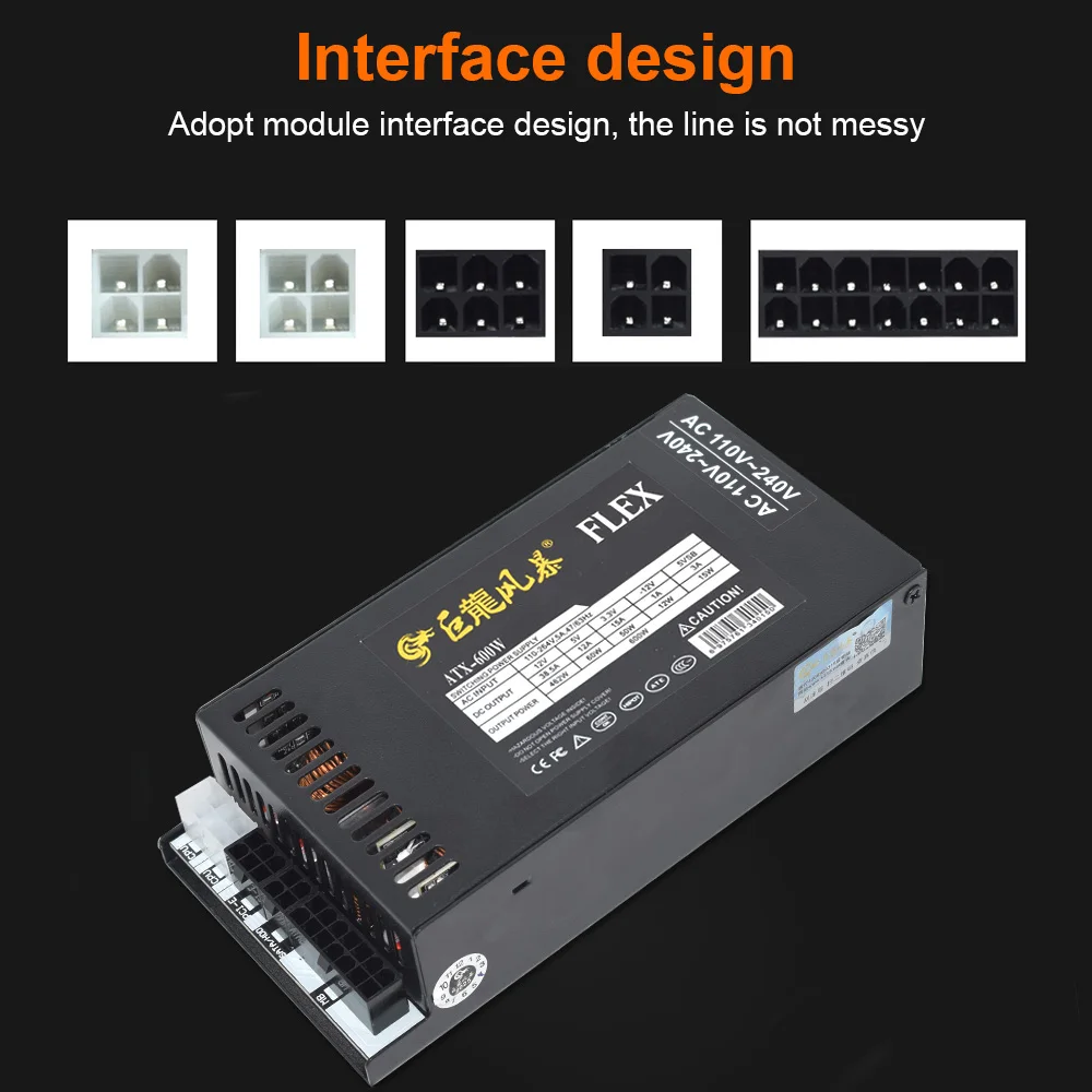 600W Full Modular 1U Flex ATX PSU PC Power Supply 110-264V ENP-7660B For K39 A4 S3 G5 ITX Mini Case Game Desktop 9 kf Se61f8eadde174ccfb10b139662812541k
