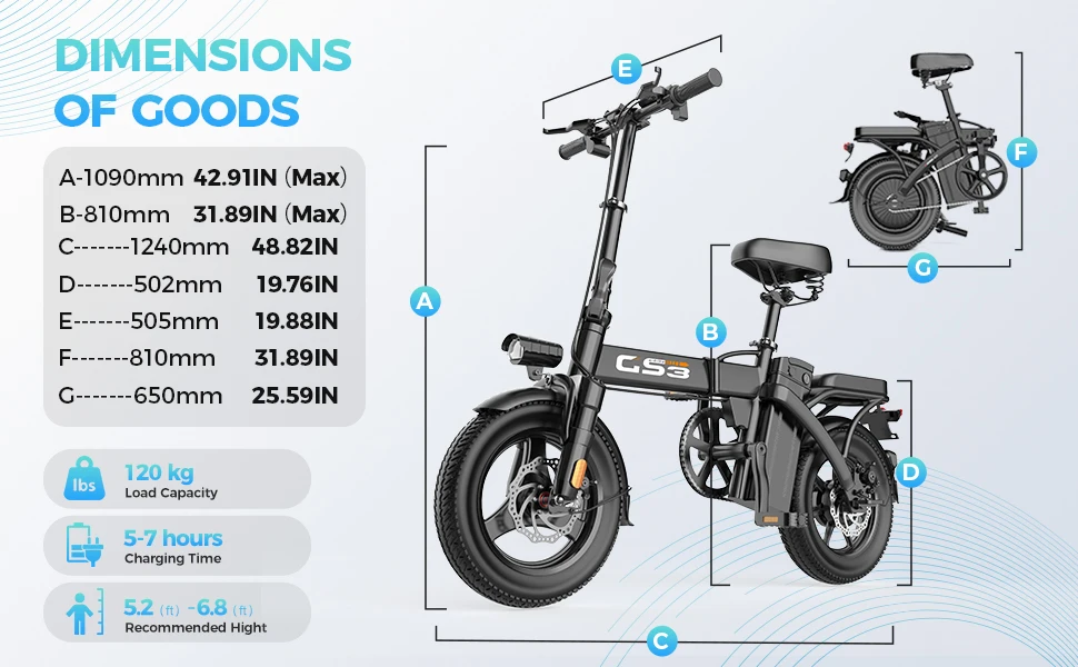 Toofly GS3 Folding Electric Bike 48V 15Ah Battery adultls E-bike 250W 14 Inch Tire Urban Commuting Electric Bicycle 13 kf Se76ee26767344fdd9672e348a2f3bf09S