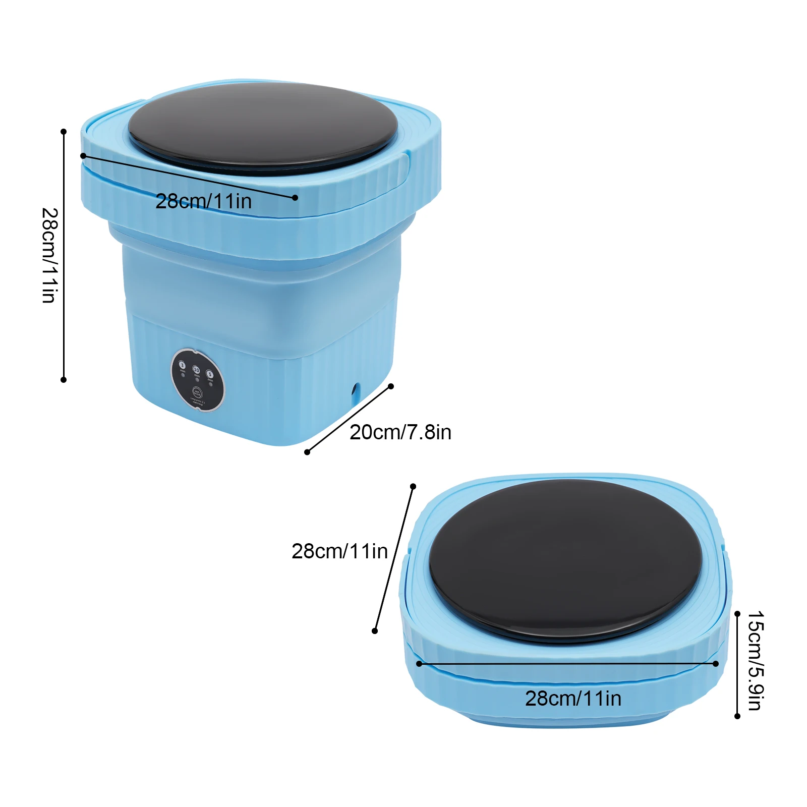 6L Portable Washing Machine 40W Folding Large Capacity Clothes Spin Dryer Bucket for Underwear Socks 10 kf Se7f798775453449dbfd6f520888021ady