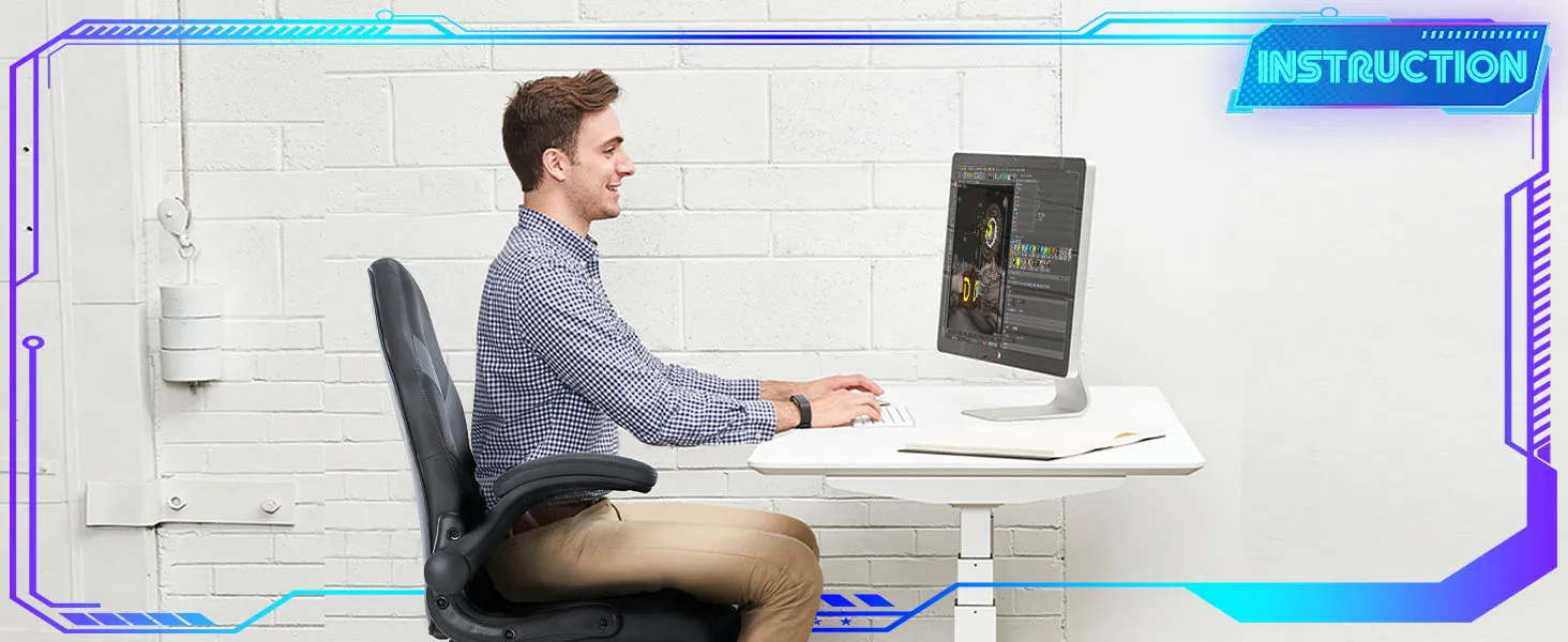 JHK Ergonomic Office Computer Home Gaming Desk Chair Adjustable PU Leather Racing Chair Flip-up Armrest For Christmas Furniture 9 kf Se819e1a45d744c24915496f5d45066ebI