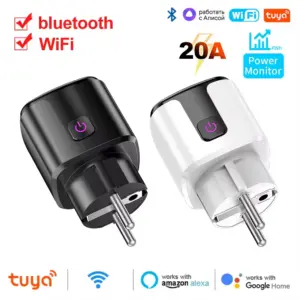 Smart Plug Tuya Smart Socket EU 20A WiFi Voice Control Yandex Alice Alexa Google Home For Tuya Smart Life APP Power Metering
