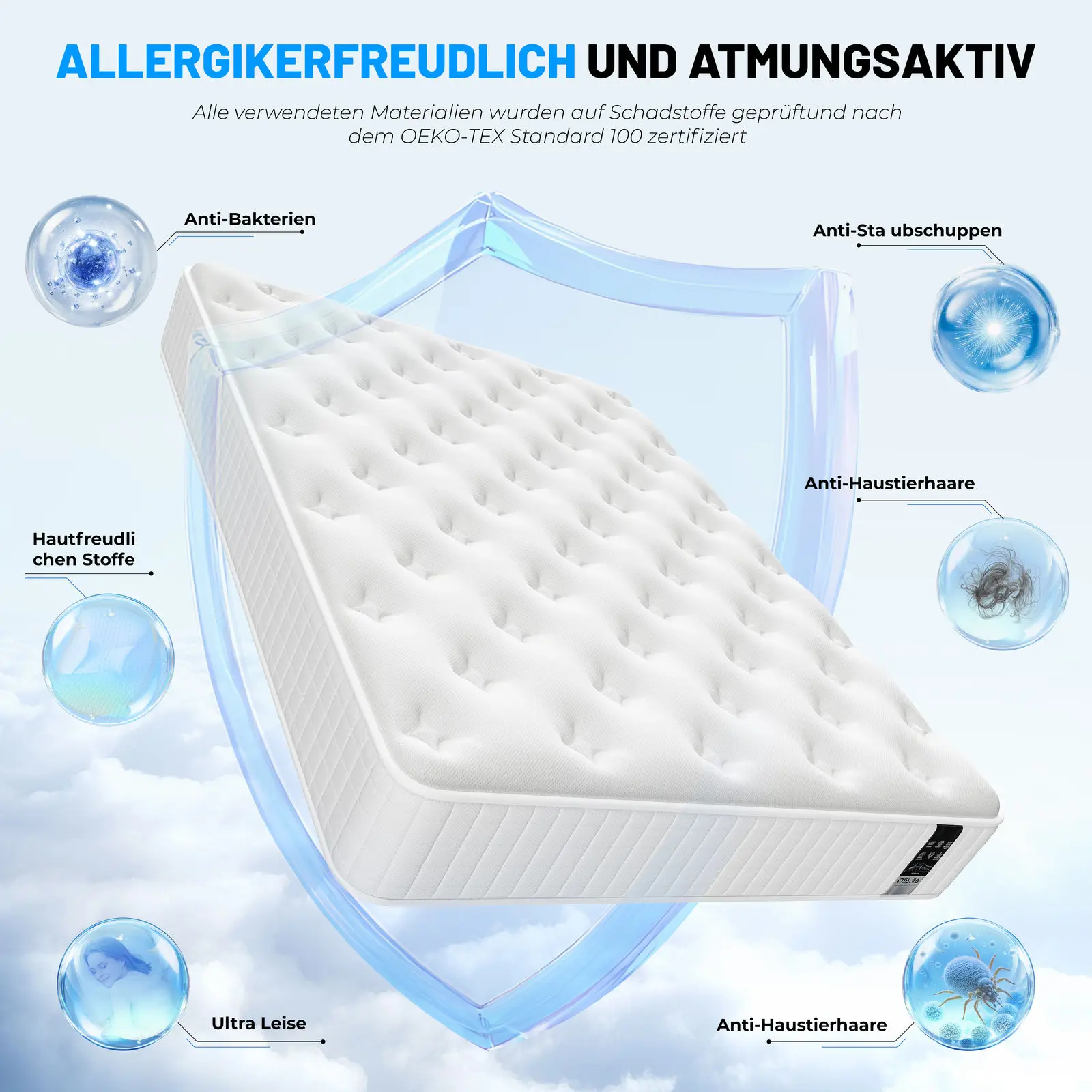 Height 25cm mattress 140x200 cm, 7 zones pocket spring core mattress H3, high quality comfort foam, back relief, roll mattress 9 kf Se8c73dfc2951454cbcdf9fbb4ffc9c94n