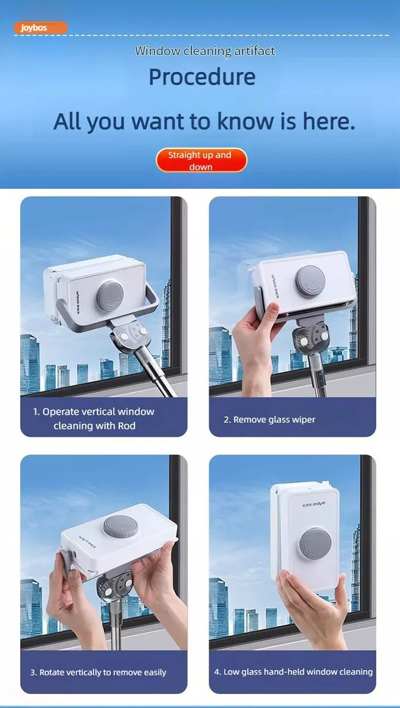 Window Cleaner JOYBOS Unlimited Adjustable Magnetic Glass Professional Double With Telescopic Rod Window For Home Cleaning Brush 17 kf Se91e33a68fdd40208acb5bf2845a043dR