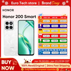 Honor 200 Smart 5G Smartphone Global Version Snapdragon 4 Gen 2 IP64 SGS 5200mAh 35W SuperCharge 300% High-Volume Mode 50MP OTG