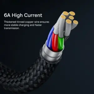 Baseus 66W/100W USB Type C Cable For Huawei P50 P40 Pro Honor Super Charge 6A Fast Charging USB C Charger Data Cable Wire Cord 2 kf Seba65c1365794964a19946216ba127e6u