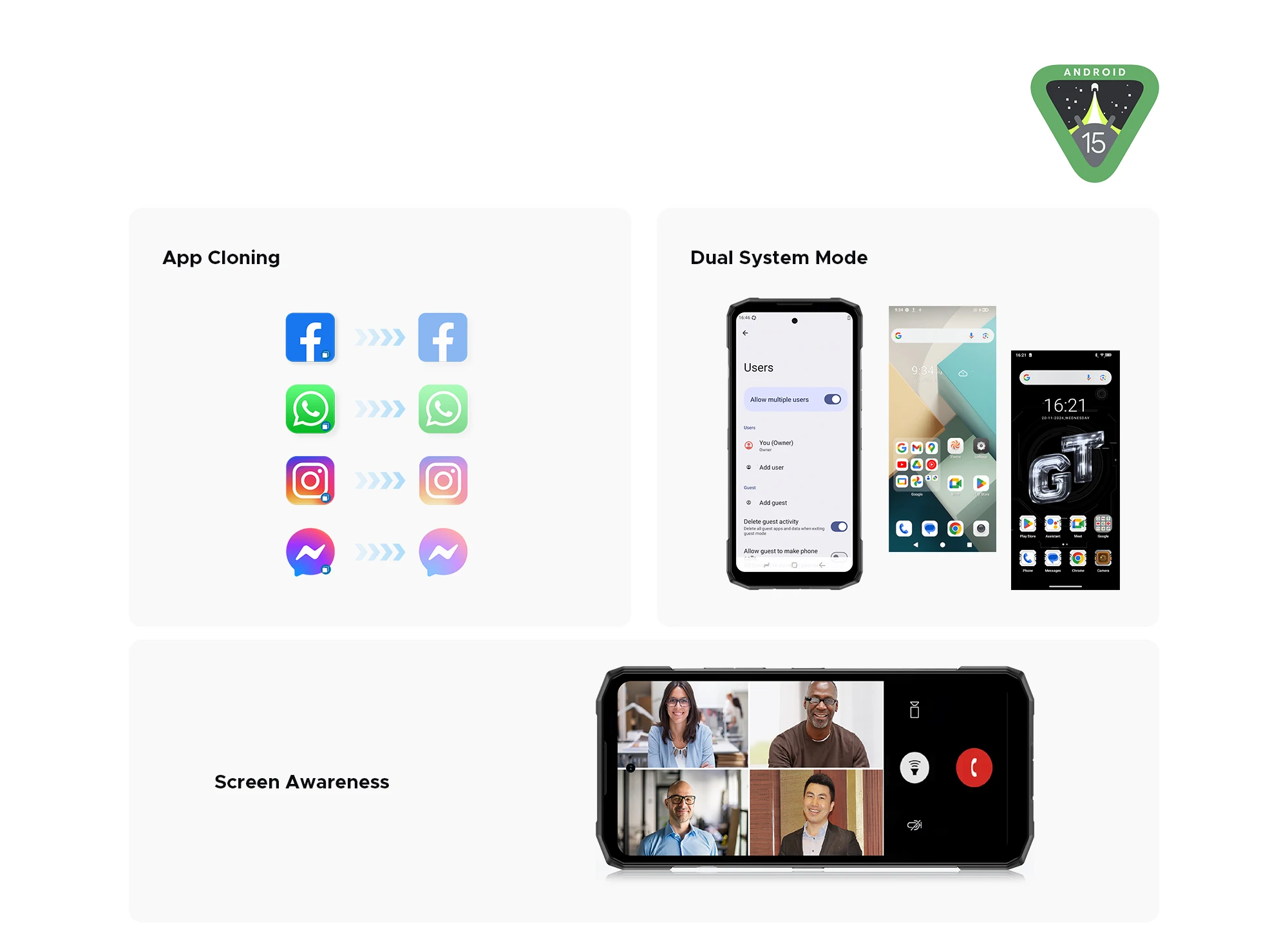DOOGEE Blade20 Max Rugged Phone 36GB RAM(12+24) 1TB ROM Gemini AI 6.6" 120Hz 11800mAh Battery Android 15 Helio G100 Smartphones 32 kf Sebbc0709749e40a982e71a13353e16e9Z