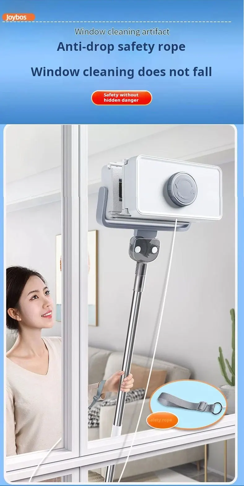 Window Cleaner JOYBOS Unlimited Adjustable Magnetic Glass Professional Double With Telescopic Rod Window For Home Cleaning Brush 11 kf Secbda37d157a4d2c80f1c87121097a1b0