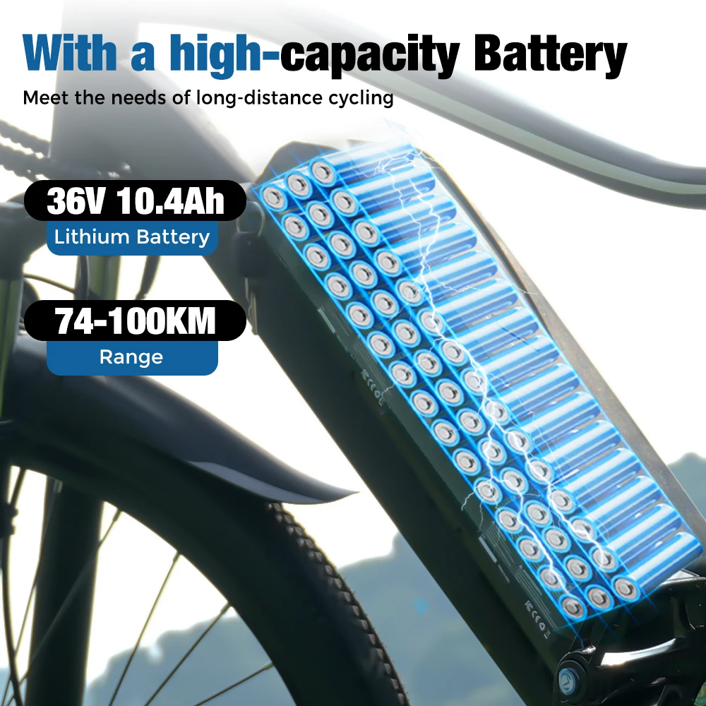 iScooter EB3 Electric Bike, 500W Motor, 36V 10.4AH, Adult Electric Bike, Removable Lithium Battery, City Commuting E-Bike 9 kf Secdc3fe71176461e9b212781ef215387O