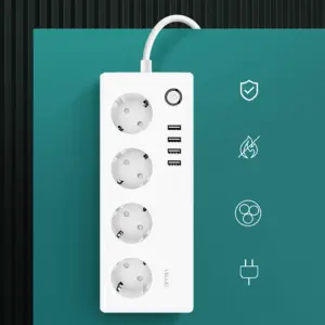 LELLKI Zigbee Power Strip Tuya Smart Life Switch Plug Electrical Socket Zigbee2mqtt Extension Cord 1.8 With Alexa SmartThings 6 kf Sed122e29884d477eaffe00e06c6dec70S