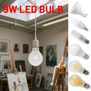 5PCS Edison Vintage Lamp LED Filament Bulb 9W Retro E27 B22 E14 GU10 Base Spot Light AC 220V 110V Glass Light Bulbs for Home