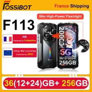 FOSSiBOT F113 Rugged Smartphone 5G 36(12+24)GB+256GB 20000mAh Battery Mobile Phone 33W Android 15 NFC Camping Light 64MP 120Hz