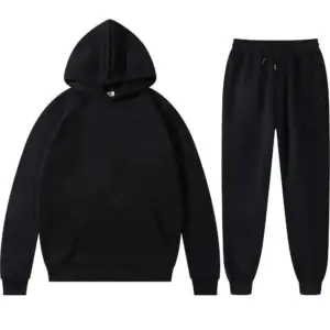 Men Women Tracksuit Hoodies Casual Solid Color Thick Pullover and Long Pant 2-piece Set Men Autumn Fleece Jogger Sports Suit Ne