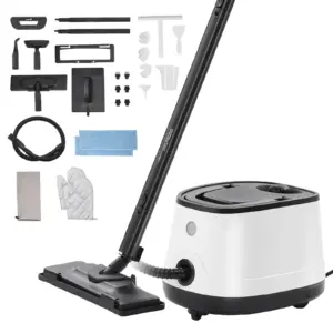 SucceBuy Steam Cleaner Multipurpose Powerful with51oz Tank and Portable Handle for Grout Tile Floors Appliances Home&Car