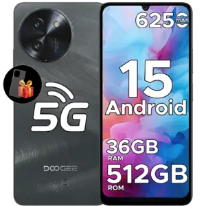 Smartfon DOOGEE Note59 Pro+ 5G Android 15 12 GB 512 GB Ekran 6,75 cala Aparat AI 50 MP Bateria 6250 mAh Telefon komórkowy Wersja globalna