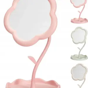 Floor Mirror Decorative Flower Plastic Different Colors 29cm 1 PCs