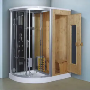 66.9”X43.3“X84.6” Dry & Wet Combined Sauna Room Steam shower cabin Cabin A-018