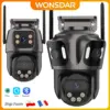 WONSDAR Outdoor Wifi PTZ Camera Three Lens or Dual Lens IP Camera Auto Tracking Color Night Vision Video Surveillance CCTV iCsee